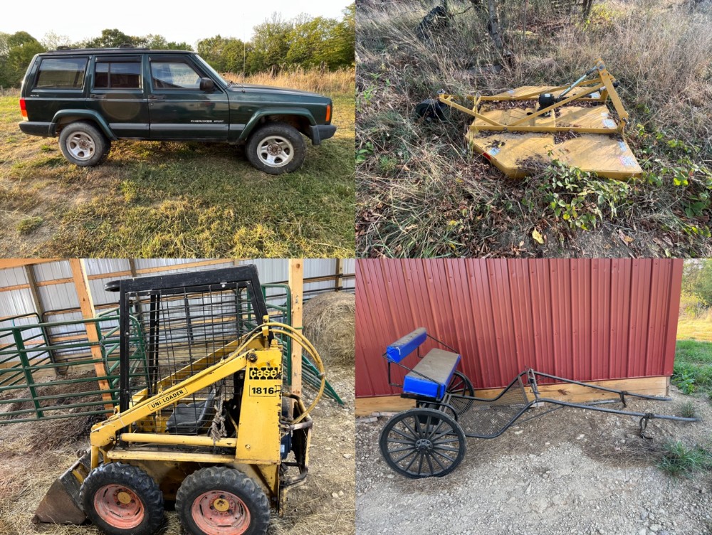 Kiko Realtors, Auctioneers, Advisors Jeep, Chevy Colorado, Skid